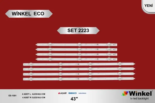 Arçelik 43 inç TV LED bar takımı Winkel Eco SET 2223