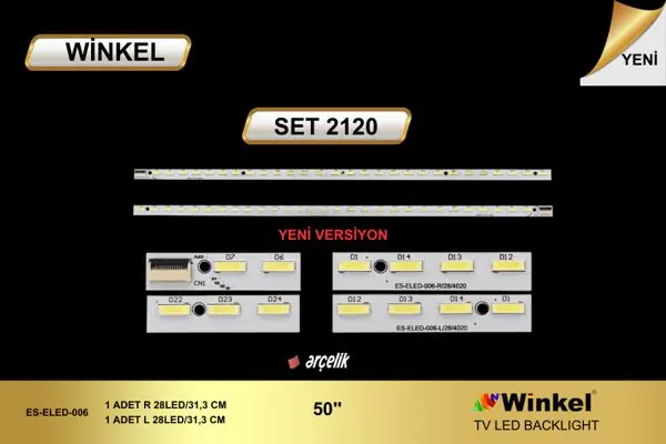 Arçelik 50 inç TV LED bar takımı Winkel SET 2120