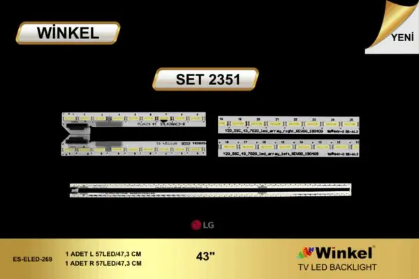 LG 43 inç TV LED bar takımı Winkel SET 2351