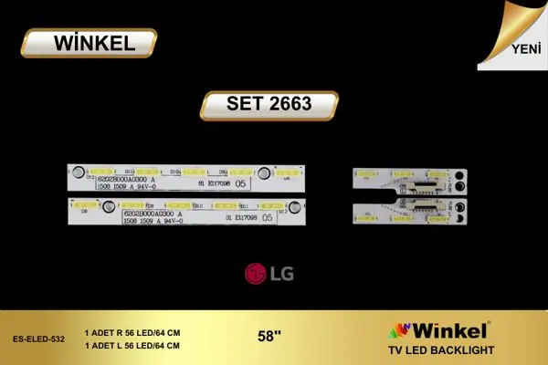 LG 58 inç TV LED bar takımı Winkel SET 2663