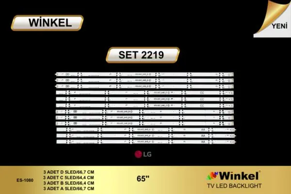 LG 65 inç TV LED bar takımı Winkel SET 2219