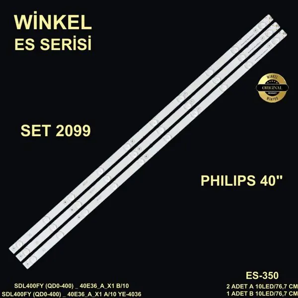 Philips 40 inç TV LED bar takımı Winkel SET 2099