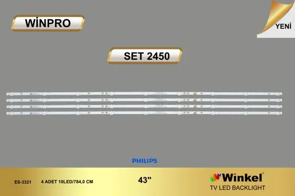 Philips 43 inç TV LED bar takımı Winpro SET 2450