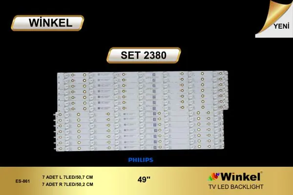 Philips 49 inç TV LED bar takımı Winkel SET 2380