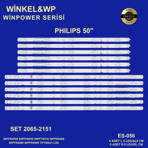 Philips 50 inç TV LED bar takımı Winkel&WP 2065