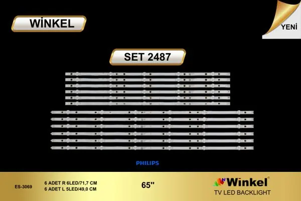 Philips 65 inç TV LED bar takımı Winkel SET 2487