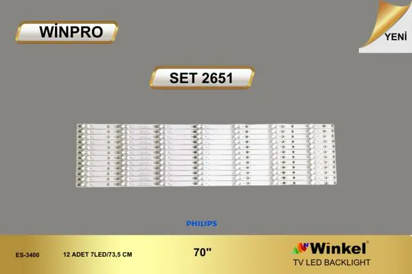 Philips 70 inç TV LED bar takımı Winpro SET 2651
