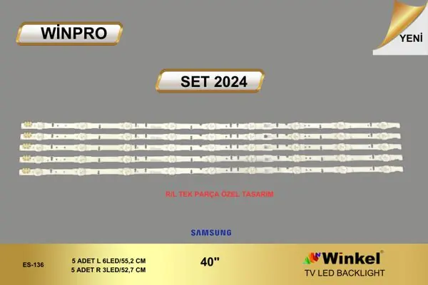 Samsung 40 inç TV LED bar takımı Winpro SET 2024