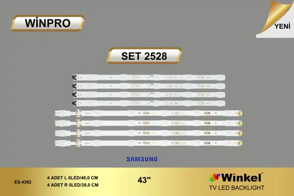 Samsung 43 inç TV LED bar takımı Winpro SET 2528