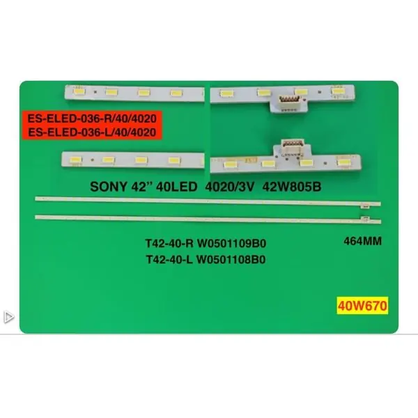 Sony 42 inç TV LED bar takımı Winkel SET 2365