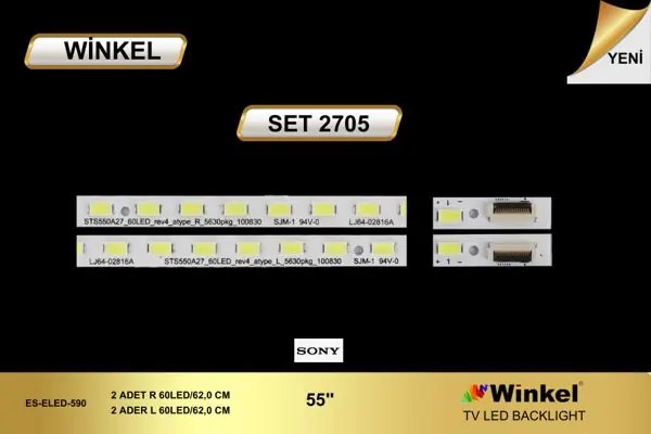 Sony 55 inç TV LED bar takımı Winkel SET 2705