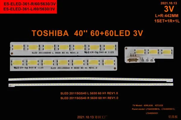 Toshiba 40 inç TV LED bar takımı Winkel SET 2439