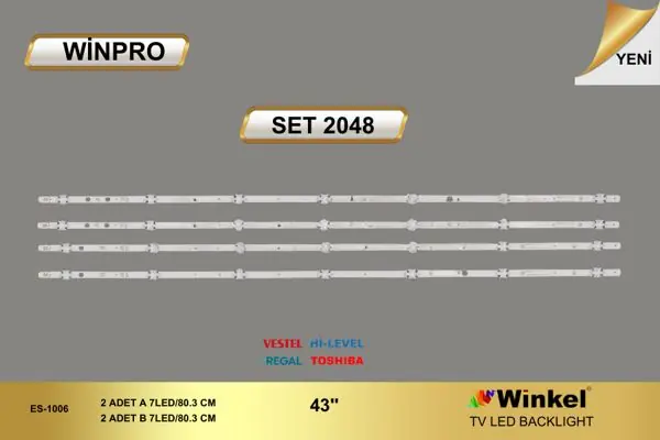 Vestel 43 inç TV LED bar takımı Winpro SET 2048
