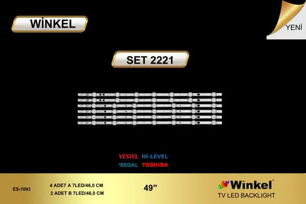Vestel inç TV LED bar takımı Winkel SET 2221