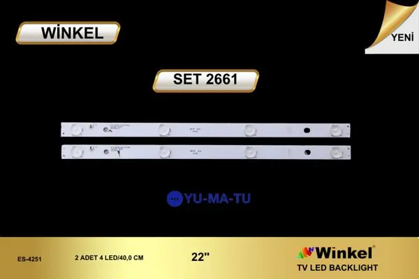 Yumatu 22 inç TV LED bar takımı Winkel SET 2661